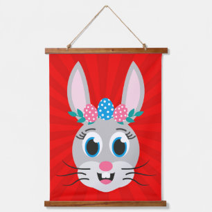 Bunny Face Girl-32885 Hanging Tapestry