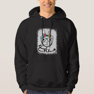 Bunny Face PCA Glasses Nurse Easter Day Hoodie