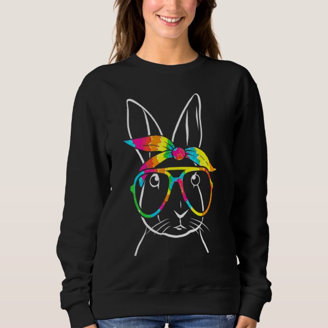 Bunny Face Sunday Chocolate Egg Bunny Rabbit Easte Sweatshirt (Front)