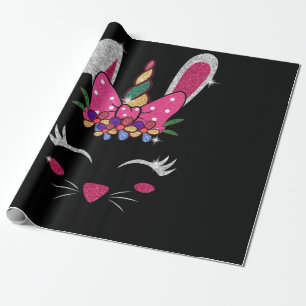 Bunny Face Unicorn Cute Easter Wrapping Paper