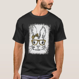 Bunny Face With Leopard Sunglasses For Boys Men Ea T-Shirt