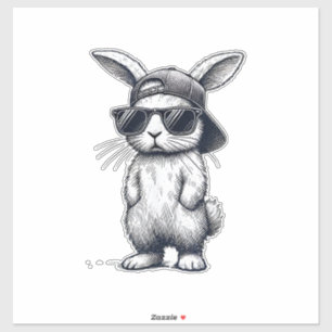 Bunny Face with Sunglasses Cap Easter Day for Boys