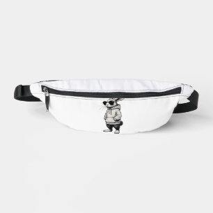 Bunny Face with Sunglasses Easter Day for Boys Men Bum Bags
