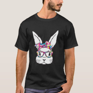 Bunny Face With Sunglasses Easter Day For Boys Men T-Shirt