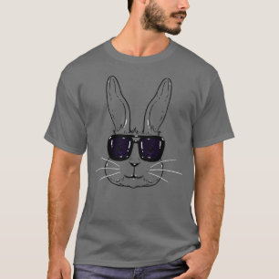 Bunny Face With Sunglasses Easter Day For Boys Men T-Shirt
