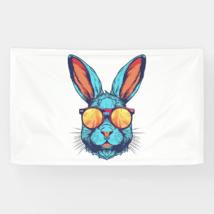 Bunny Face With Sunglasses For Boys Men Kids  Banner