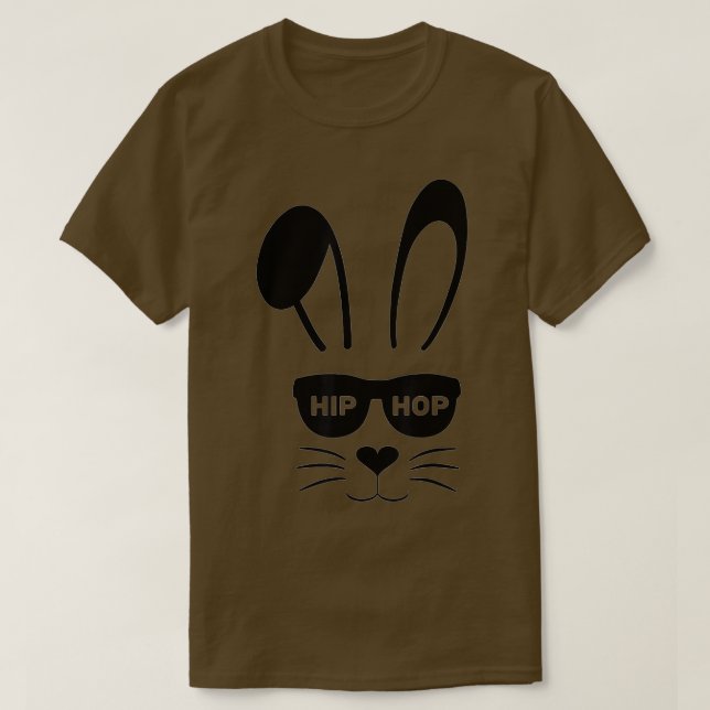 Bunny Face With Sunglasses For Boys Men Kids Easte T-Shirt (Design Front)