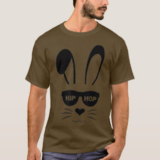 Bunny Face With Sunglasses For Boys Men Kids Easte T-Shirt