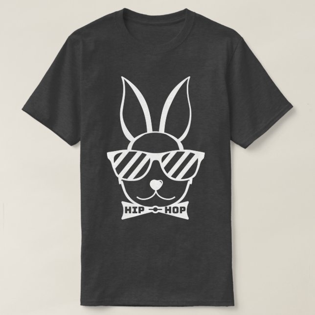 Bunny Face With Sunglasses For Boys Men Kids Easte T-Shirt (Design Front)