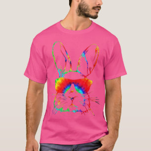 Bunny Face With Sunglasses Tie Dye Kids Boy For Ea T-Shirt