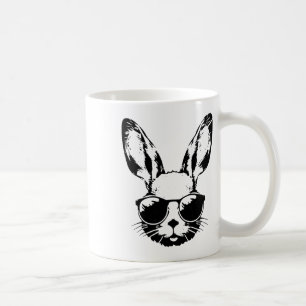 Bunny Face With Sungles Easter Day For Boys Kids M Coffee Mug