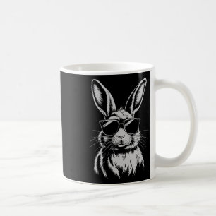 Bunny Face With Sungles For Boys Men Kids Easter D Coffee Mug