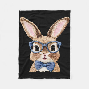 Bunny Face With Sungles For Boys Men Kids Easter D Fleece Blanket