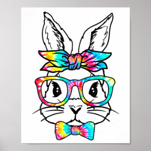 Bunny Face With Sungles For Boys Men Kids Easter D Poster