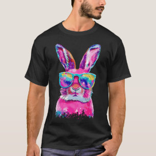 Bunny Face With Tie Dye Gles Happy Easter Day Men T-Shirt