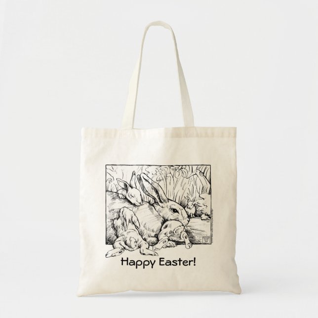 Bunny family Easter Egg Bag (Front)