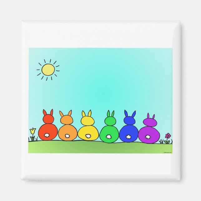 Bunny Family Magnet (Front)
