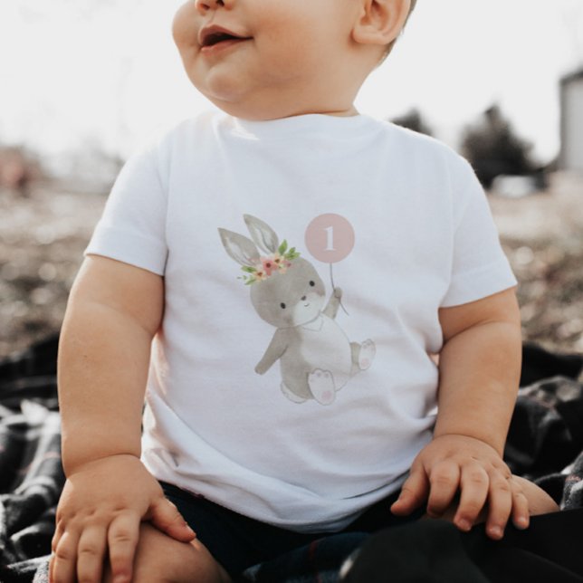Bunny First Birthday Baby T-Shirt (Creator Uploaded)