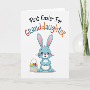 Bunny First Easter Granddaughter Card