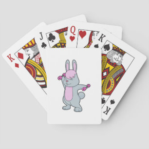 Bunny Fitness Dumbbell Playing Cards