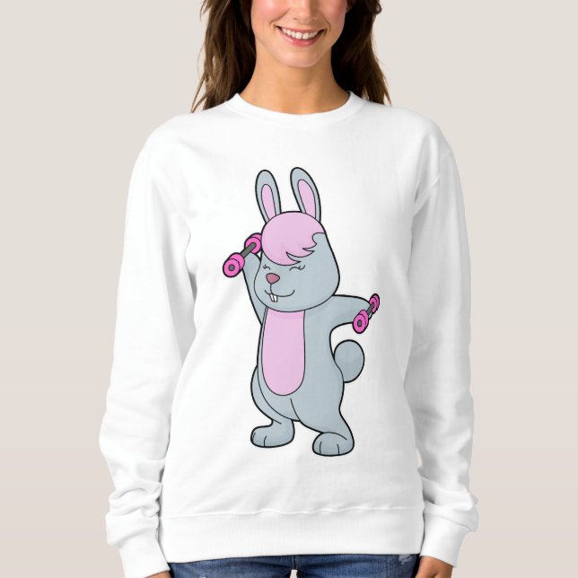 Bunny Fitness Dumbbell Sweatshirt (Front)