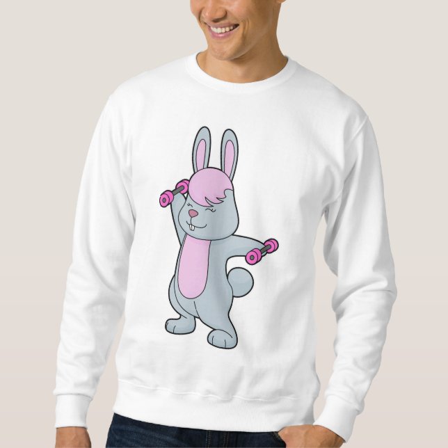 Bunny Fitness Dumbbell Sweatshirt (Front)