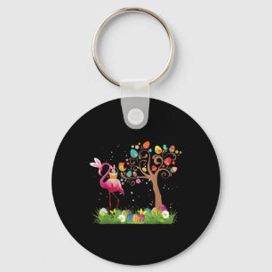 Bunny Flamingo Easter 2021   Cute Flamingo Lovers Key Ring