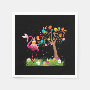 Bunny Flamingo Easter 2021 Cute Flamingo Lovers Napkin