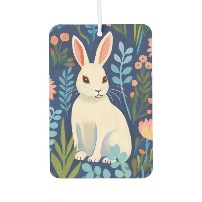 Bunny Floral Car Air Freshener (Front)