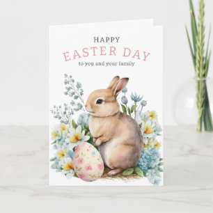 Bunny & Floral Egg Holiday Card