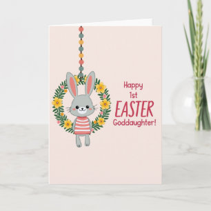 Bunny Floral First Easter Card