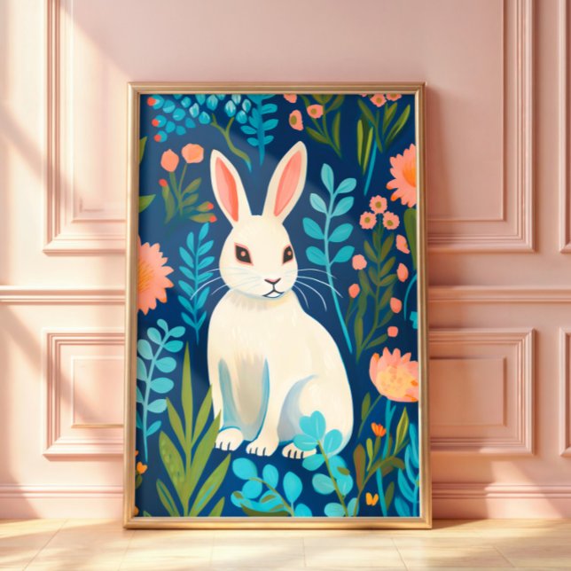 Bunny Floral Poster (Creator Uploaded)