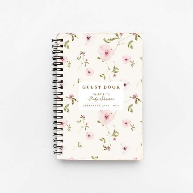 Bunny Floral Watercolor Baby Shower Guest Book (Creator Uploaded)