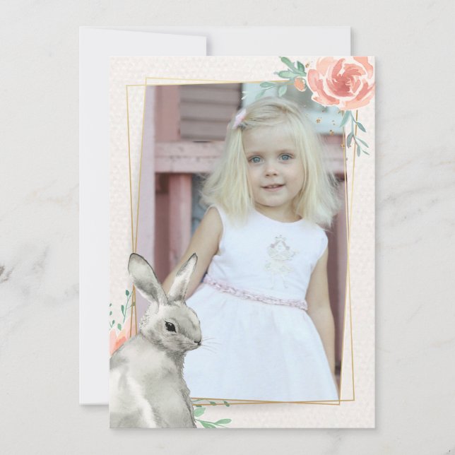 Bunny Frame Photo Invitation (Front)