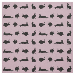 Bunny Frenzy Fabric (Dusty Pink)