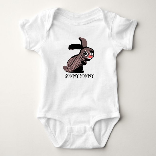 Bunny Funny Baby Bodysuit (Front)