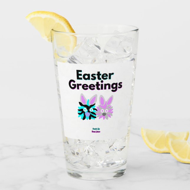 Bunny Fuzzies Glass Tumbler (Front Ice)