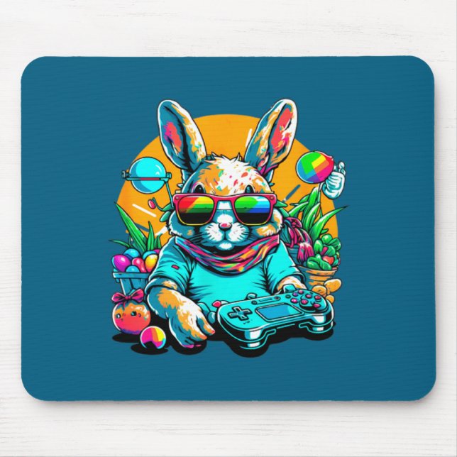 Bunny Game Controller Easter Day Gamer Easter For  Mouse Pad (Front)