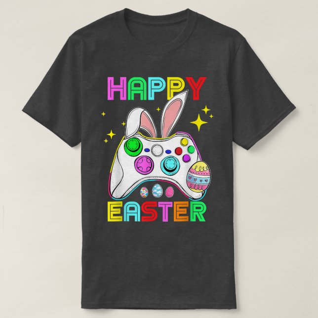 Bunny Gaming Controller Video Game Lover Gamer Eas T-Shirt (Design Front)