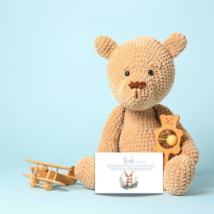 Bunny Gender Neutral Baby Shower BOOKS FOR BABY Enclosure Card
