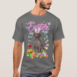 Bunny German Shorthaired Pointer Dog Happy Easter  T-Shirt