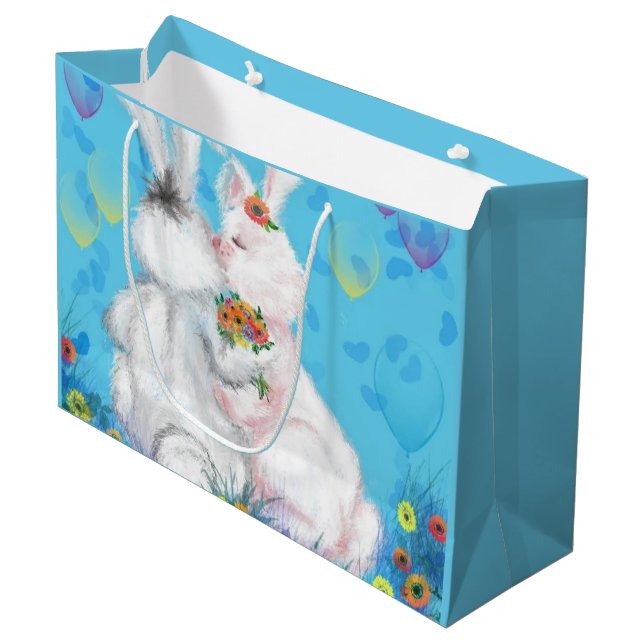 Bunny Gift Bag - Hug (Front Angled)