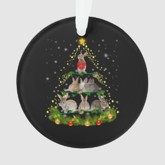 Bunny Gift | Bunny Rabbit Christmas Tree Light Ornament