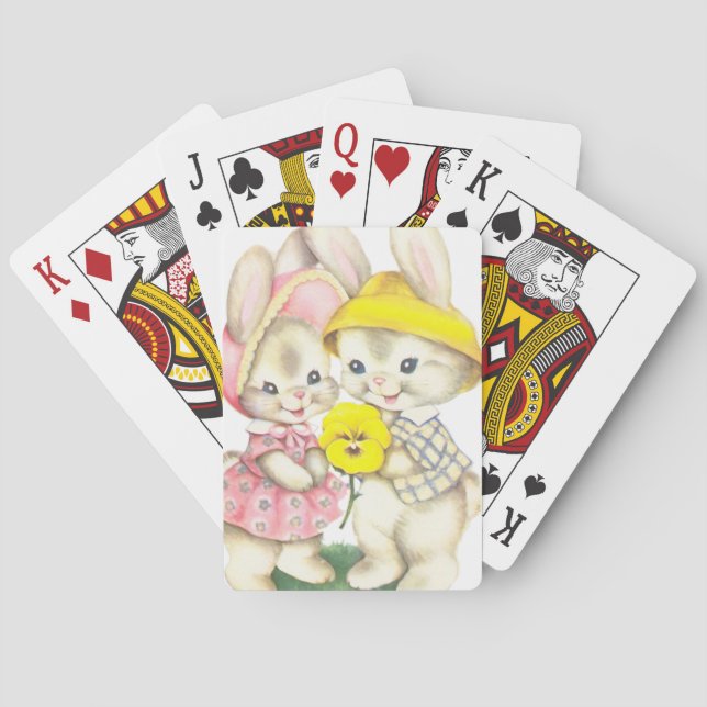 Bunny Girl+Boy Playing Cards (Back)