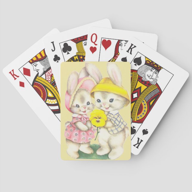 Bunny Girl+Boy Playing Cards (Back)