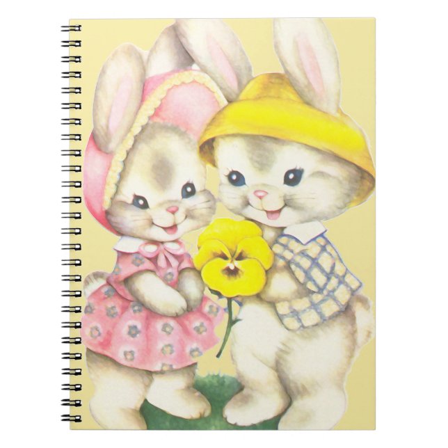 Bunny Girl+Boy Spiral Notebook (Front)