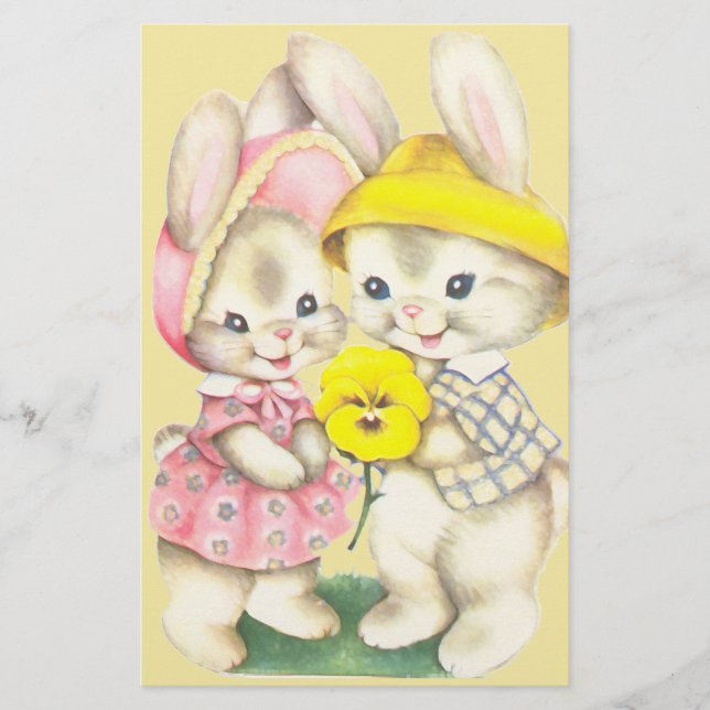 Bunny Girl+Boy Stationery (Front)