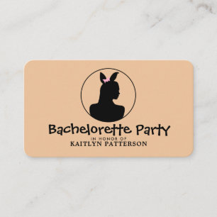 Bunny Girl, Elegant Bachelorette Party Invitation