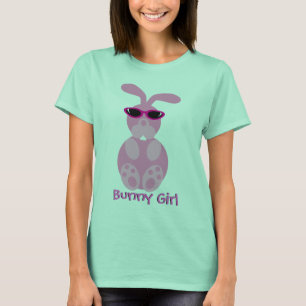 Bunny Girl Pink Rabbit With Sunglasses T-Shirt