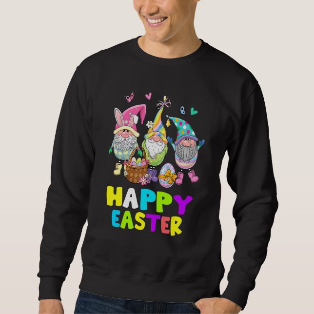 Bunny Gnome Happy Easter Day Toddlers Boys Girls K Sweatshirt (Front)